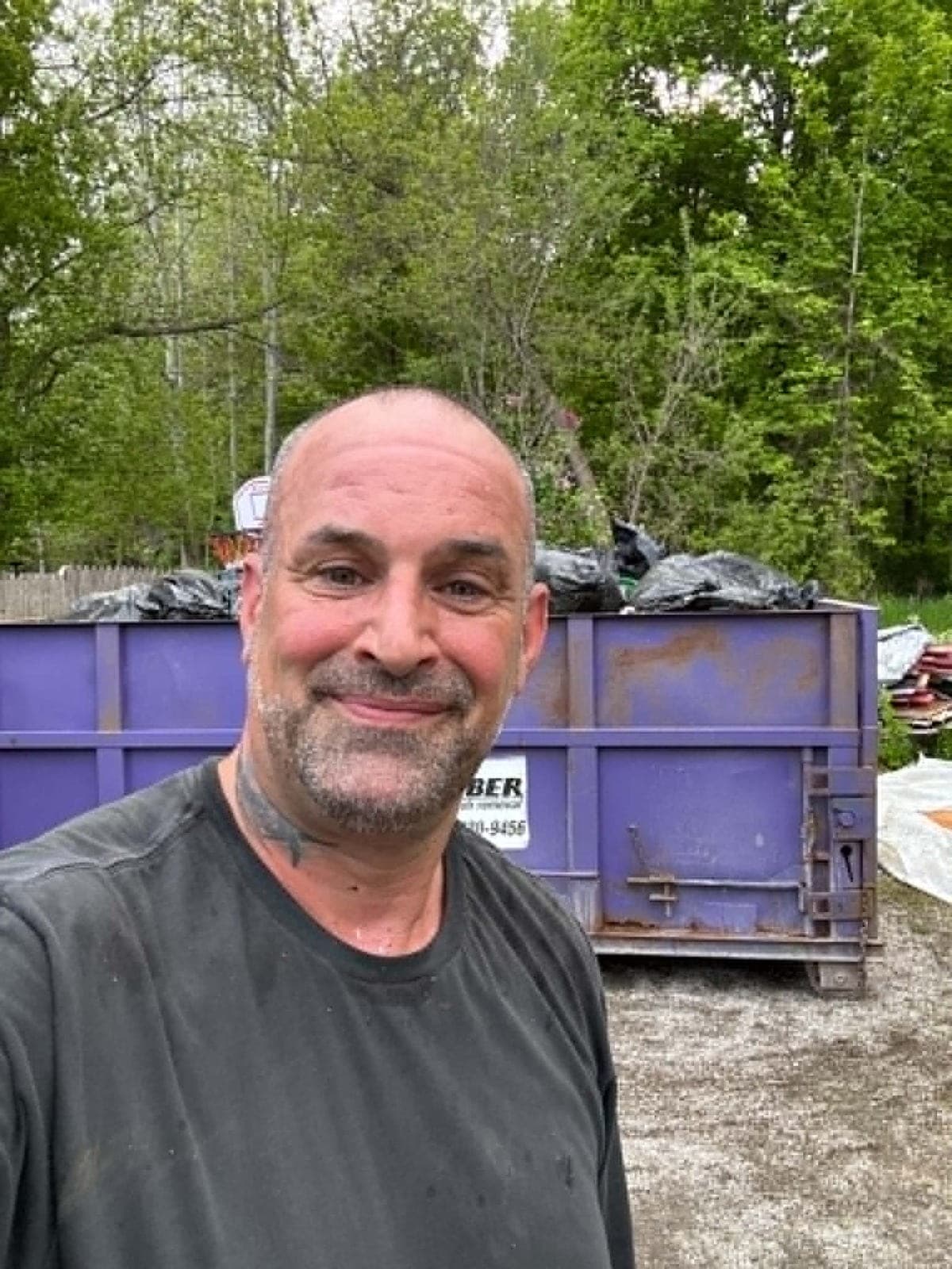 Mark, owner of Poppa Mark Contracting, on a job site
